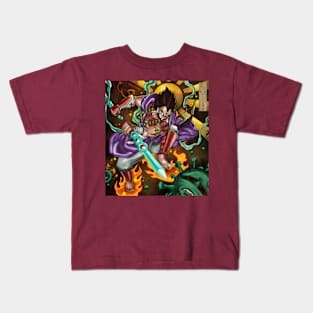 Vegeta and Susanoo-no-Mikoto Potara Earrings fusion Kids T-Shirt